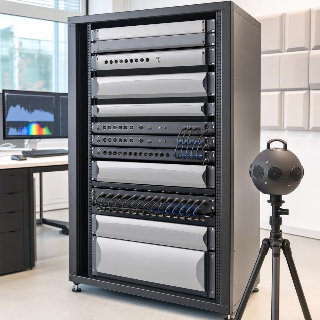 Analog instrument rack with meters and recording equipment